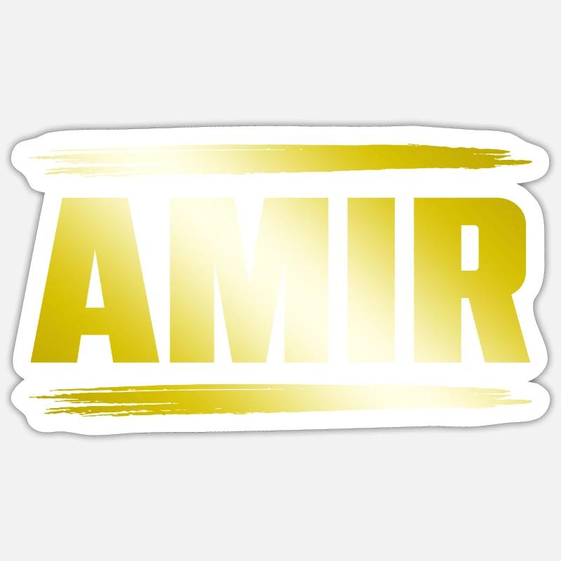 Amir - Sticker size S (10 x 10 cm) - white matte
