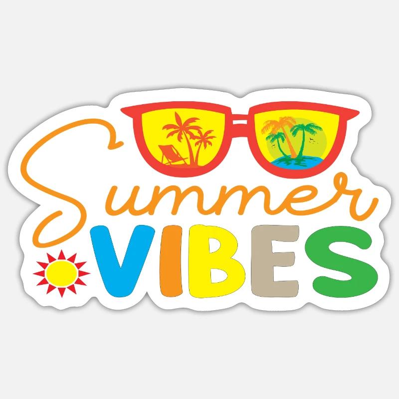 Summer Vibes - Sticker size S (10 x 10 cm) - white matte