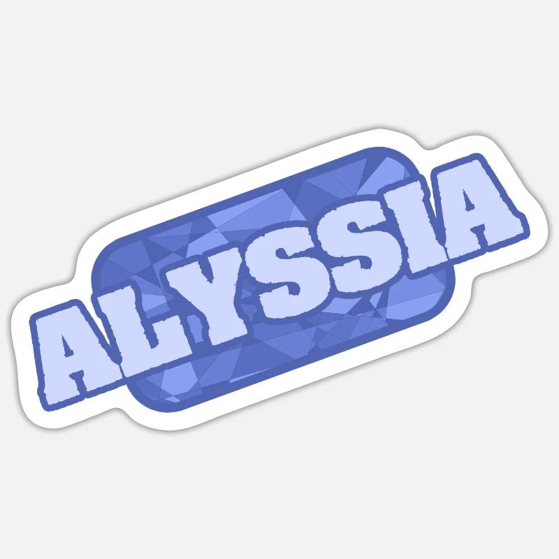 Nature Alyssia - Sticker taille S (10 x 10 cm) - blanc mat