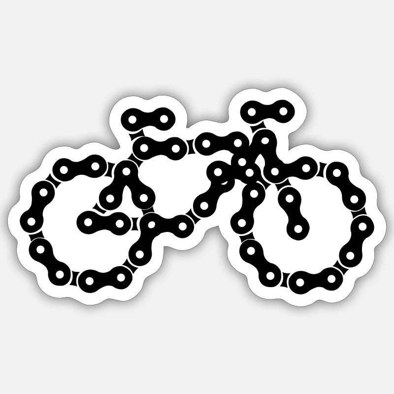 Vélo - Sticker taille S (10 x 10 cm) - blanc mat