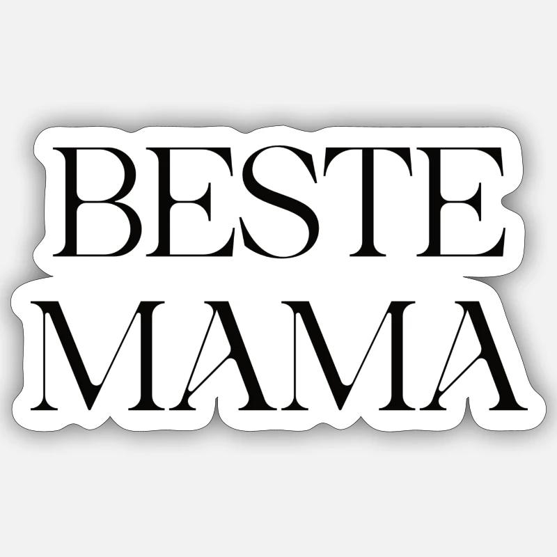 BESTE MAMA - Sticker Größe S (10 x 10 cm) - Mattweiß