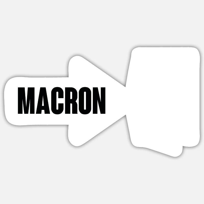 Macron trägt es Sticker Größe S (10 x 10 cm)