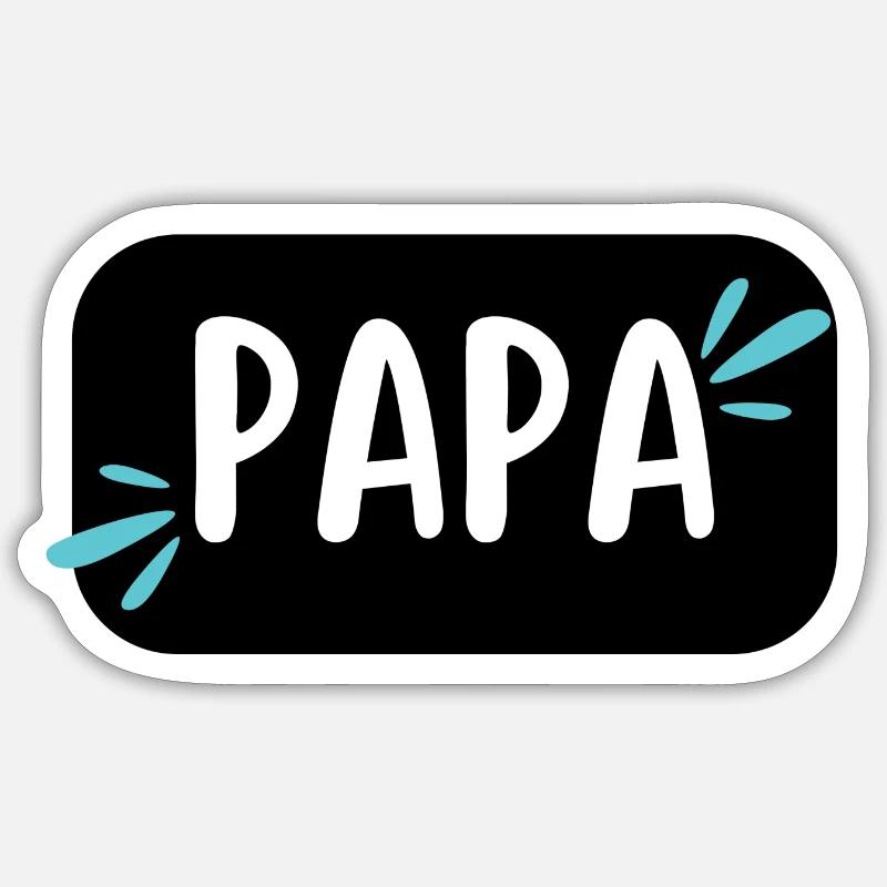 dad - Sticker size S (10 x 10 cm) - white matte