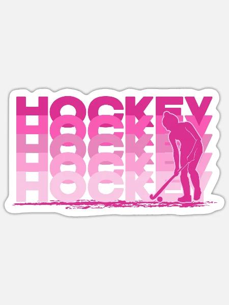 HockeyGirl Feldhockey Hockey Damenhockey - Sticker Größe S (10 x 10 cm) - Mattweiß