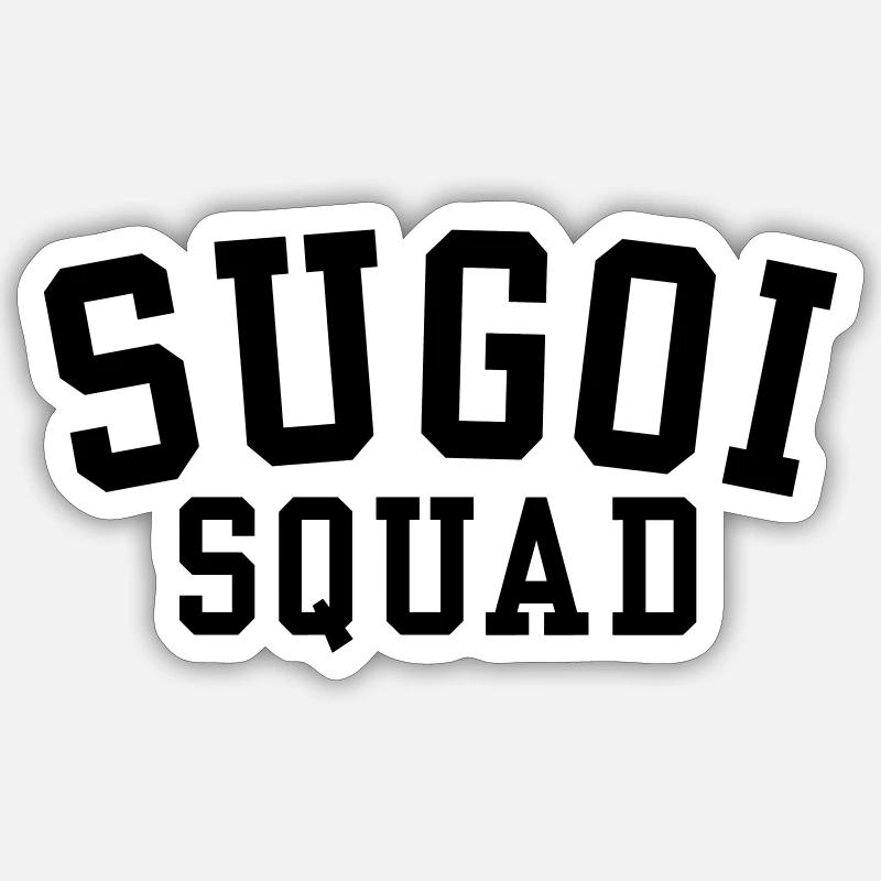 Escouade Sugoi - Sticker taille S (10 x 10 cm) - blanc mat