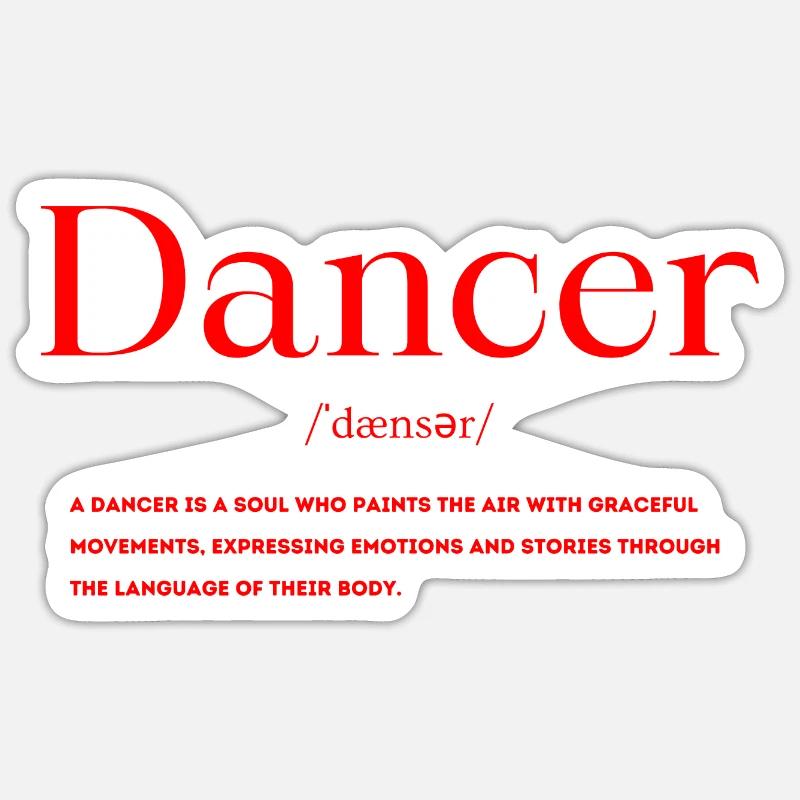 Définition du danseur - Sticker taille S (10 x 10 cm) - blanc mat