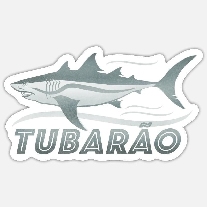 shark attack - Sticker Größe S (10 x 10 cm) - Mattweiß
