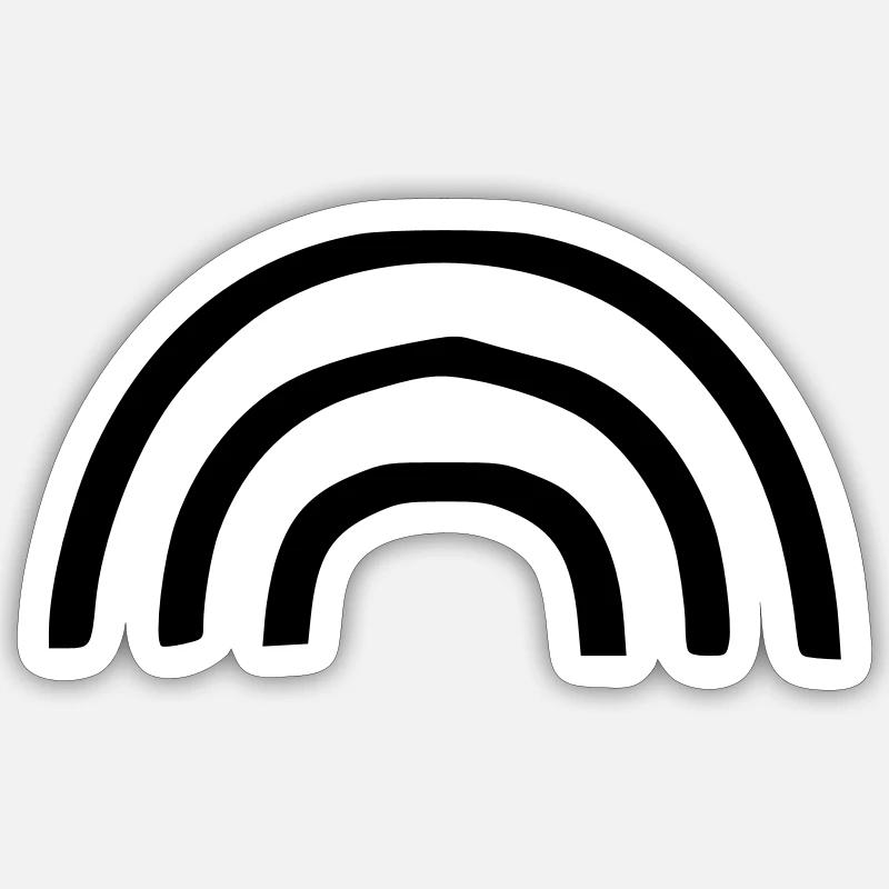 Rainbow - Sticker size S (10 x 10 cm) - white matte