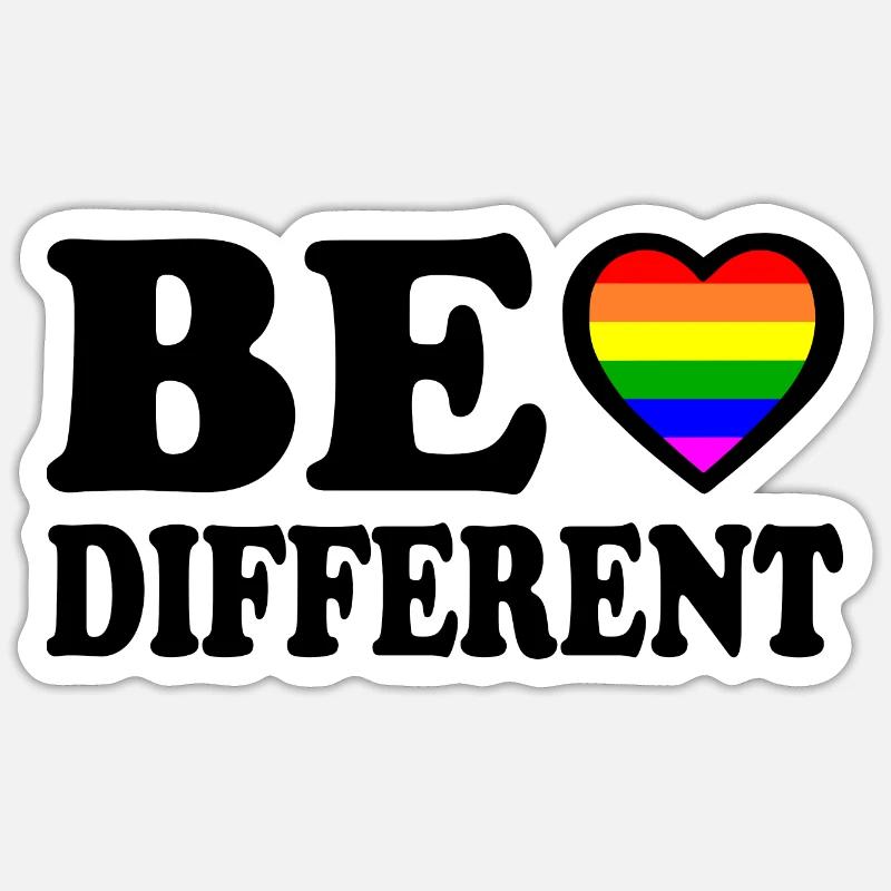 Be different - Sticker Größe S (10 x 10 cm) - Mattweiß