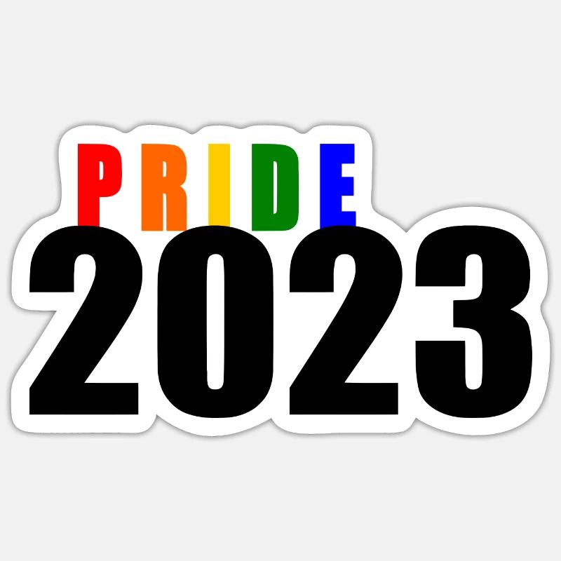 Pride 2023 - Sticker taille S (10 x 10 cm) - blanc mat