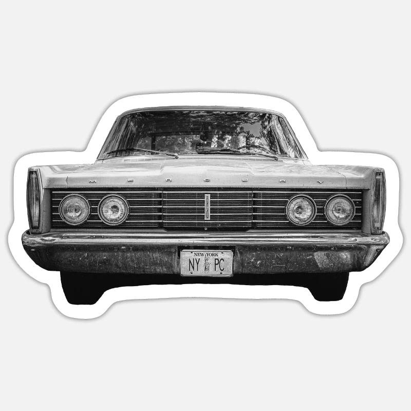 Merc - Sticker taille S (10 x 10 cm) - blanc mat