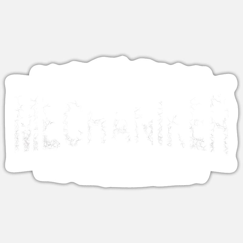 Mechaniker Mechatroniker Handwerker - Sticker Größe S (10 x 10 cm) - Mattweiß