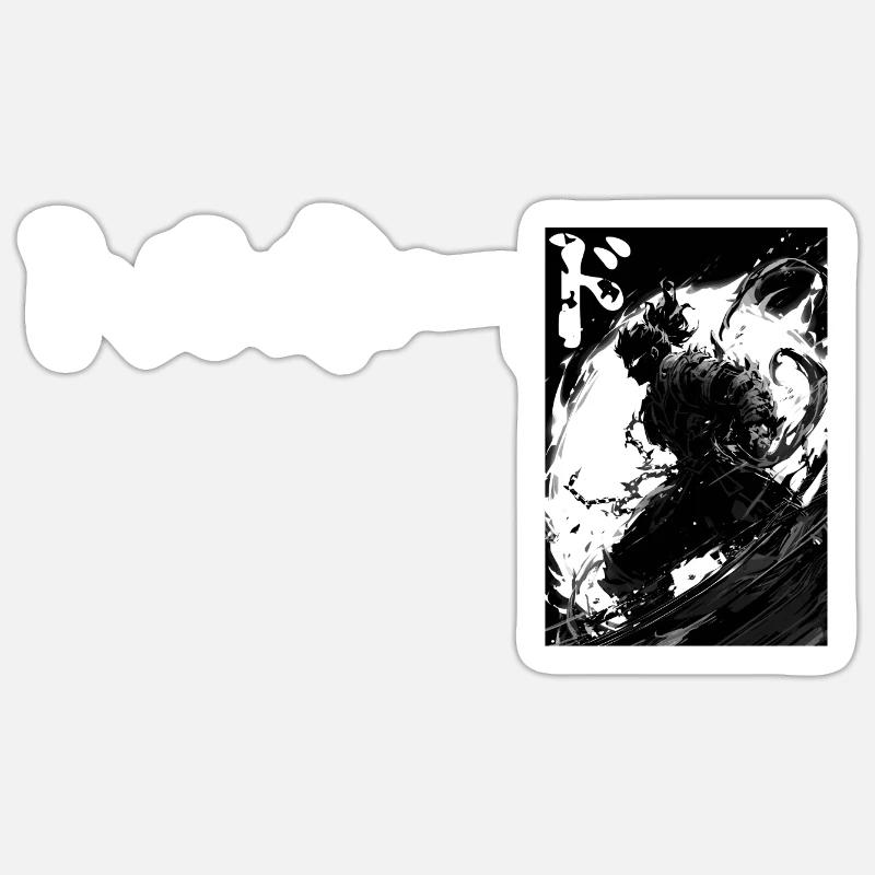 Tornade Samouraï Sticker taille S (10 x 10 cm)