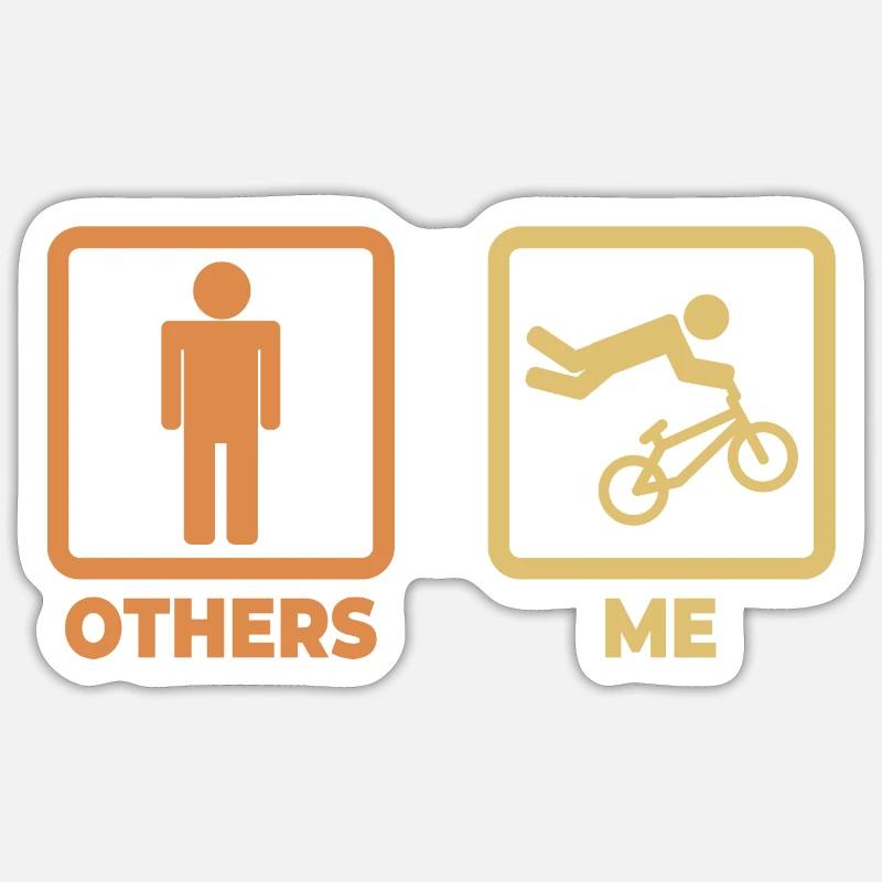 Blague BMX - Sticker taille S (10 x 10 cm) - blanc mat