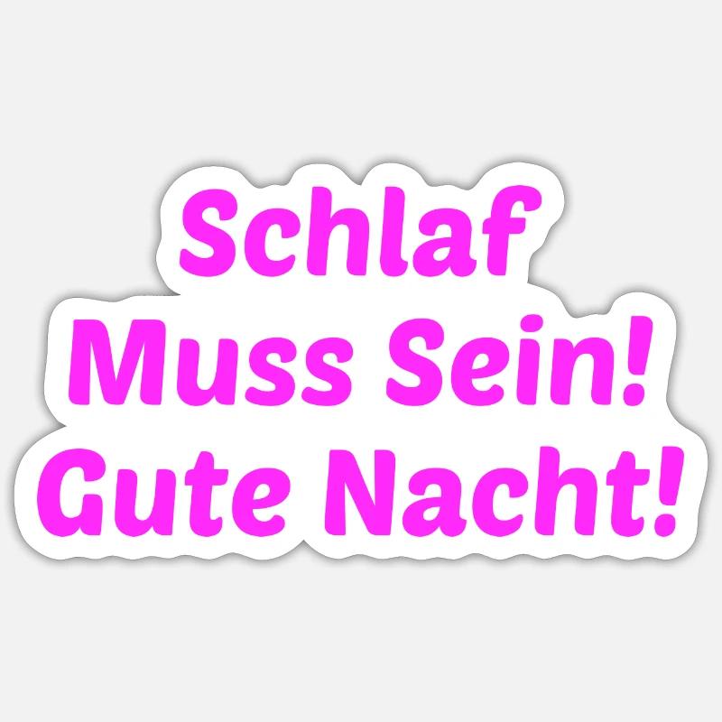 Schlafen Langschläfer Schlaf Morgenmuffel - Sticker Größe S (10 x 10 cm) - Mattweiß