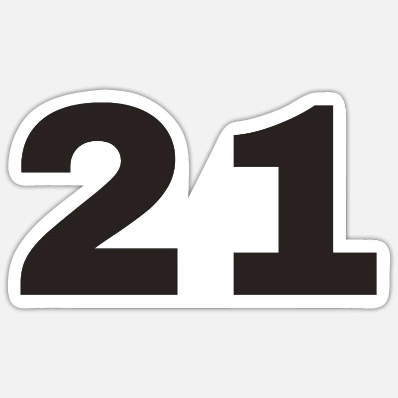 21 - Sticker taille S (10 x 10 cm) - blanc mat