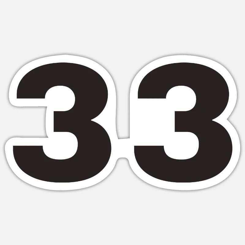 33 - Sticker taille S (10 x 10 cm) - blanc mat