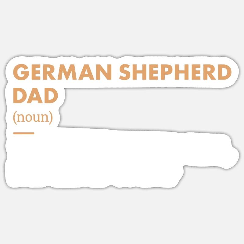 German Shepherd Dad Definition - Sticker size S (10 x 10 cm) - white matte