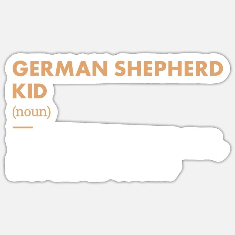 German Shepherd Kid Definition - Sticker size S (10 x 10 cm) - white matte