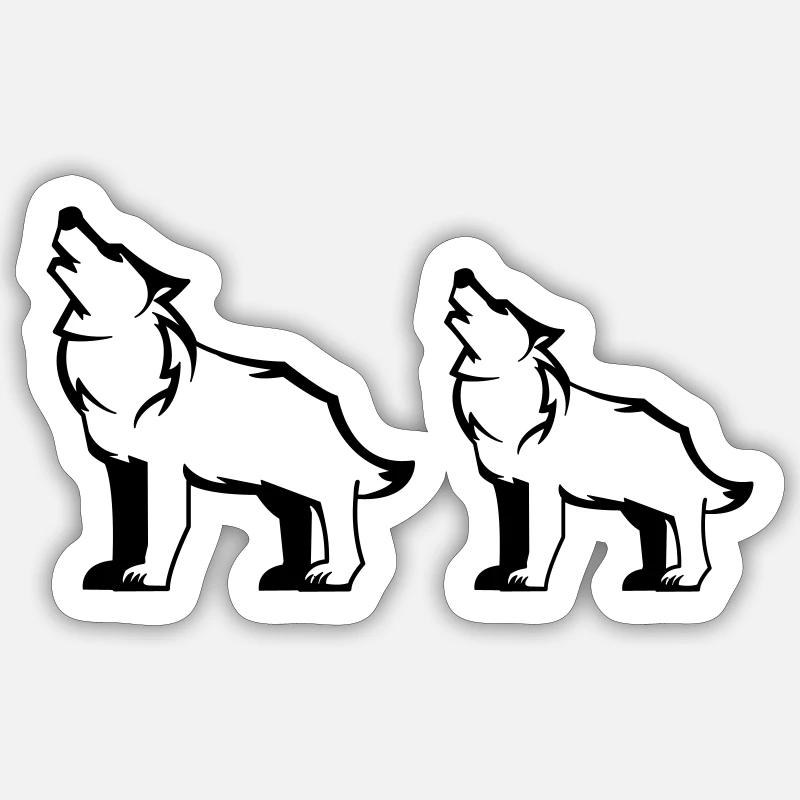 wolfsrudel Sticker Größe S (10 x 10 cm)