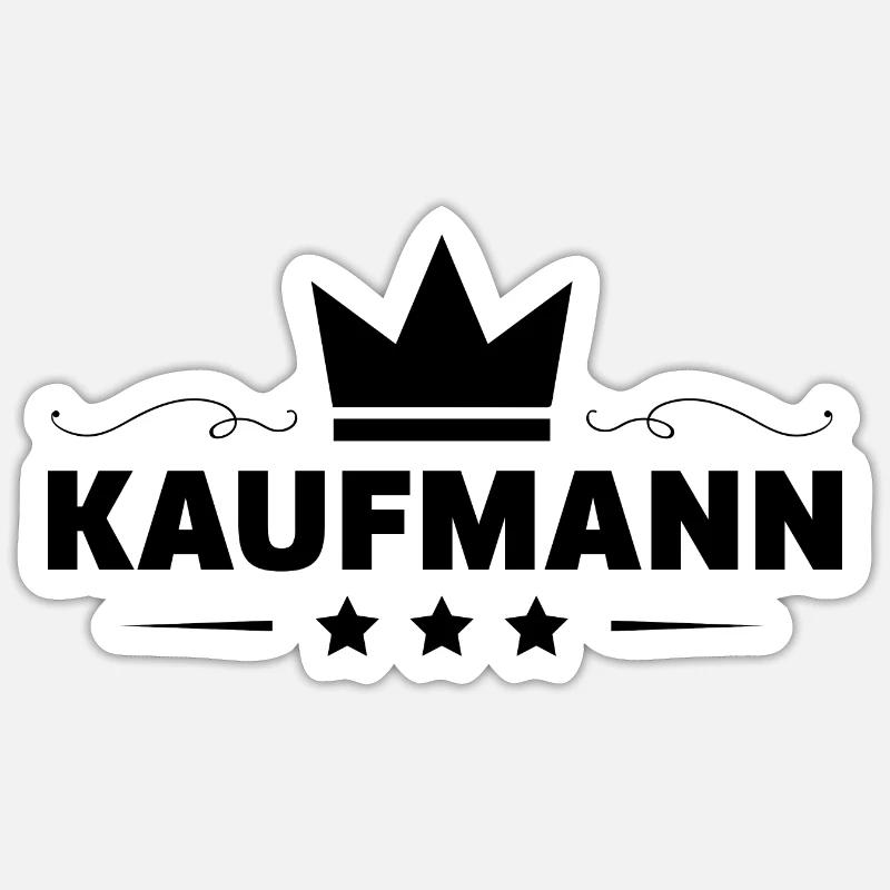Kaufmann Beruf - Sticker Größe S (10 x 10 cm) - Mattweiß