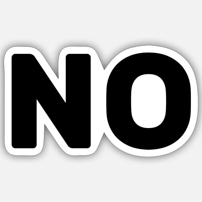 Tout simplement « non » Sticker taille S (10 x 10 cm)