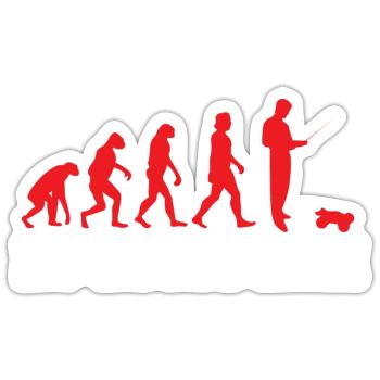 RC Car Ferngesteuertes Auto - Sticker Größe S (10 x 10 cm) - Mattweiß - Vorne