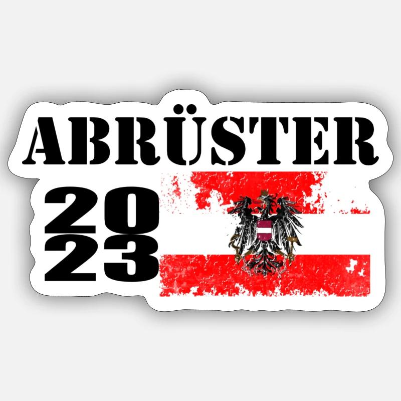 Abrüster 2023 vintage - Sticker Größe S (10 x 10 cm) - Mattweiß