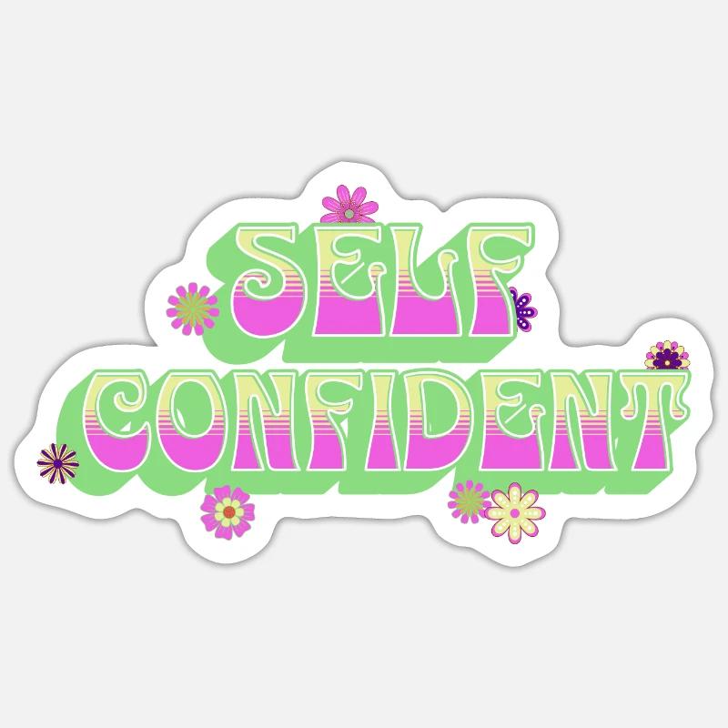 self-confident Sticker size S (10 x 10 cm)