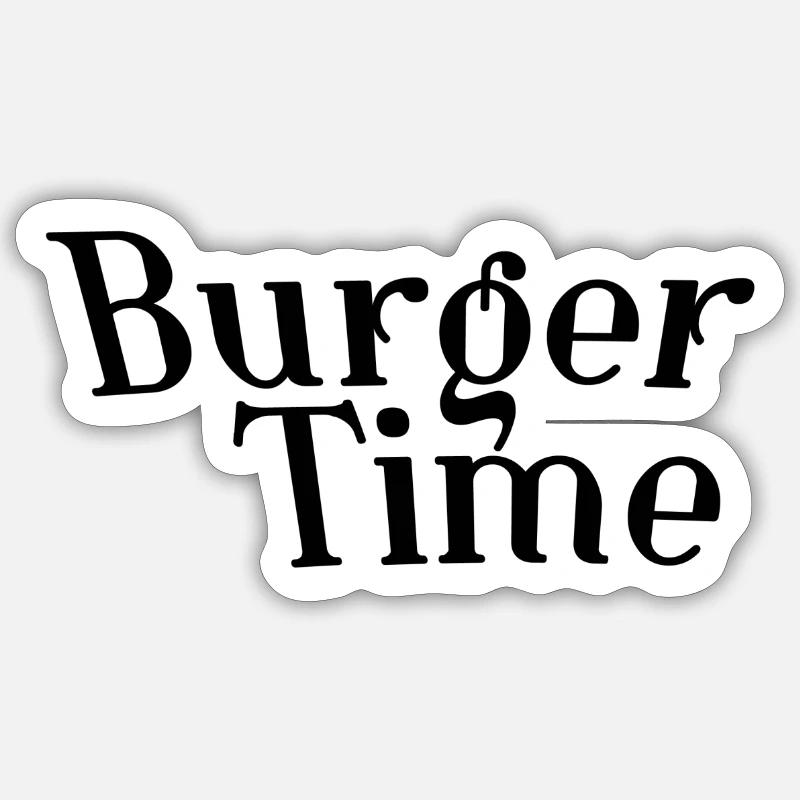 L’heure du burger Sticker taille S (10 x 10 cm)