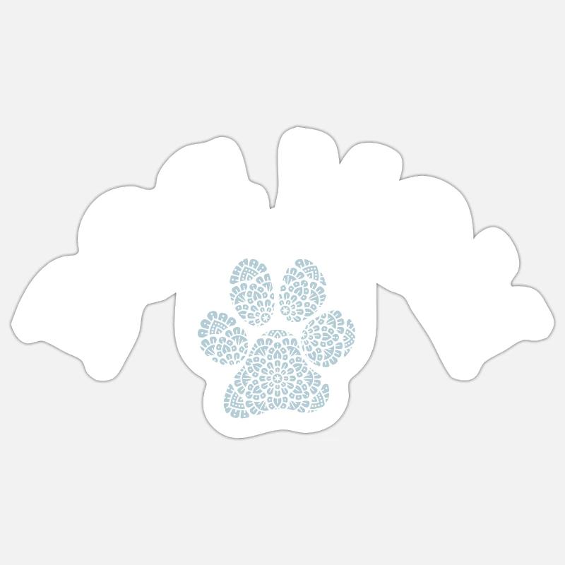 DOG MOM - Sticker Größe S (10 x 10 cm) - Mattweiß