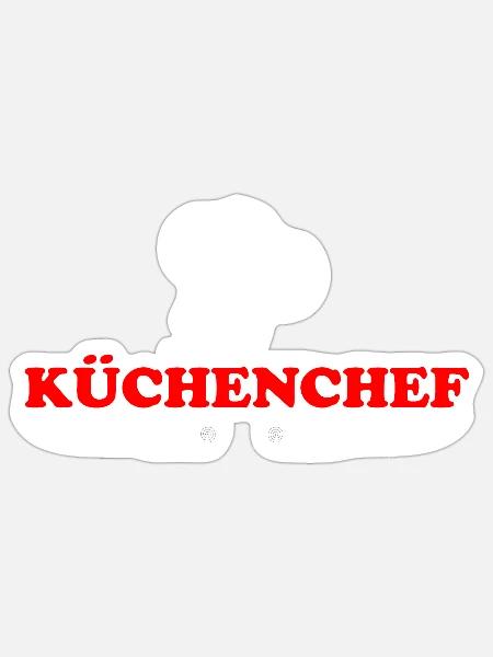 Küchenchef - Sticker Größe S (10 x 10 cm) - Mattweiß