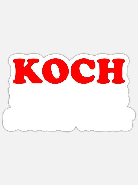 Koch - Sticker Größe S (10 x 10 cm) - Mattweiß