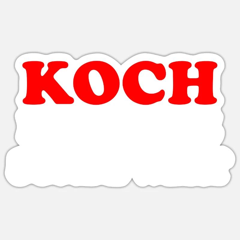 Koch - Sticker Größe S (10 x 10 cm) - Mattweiß