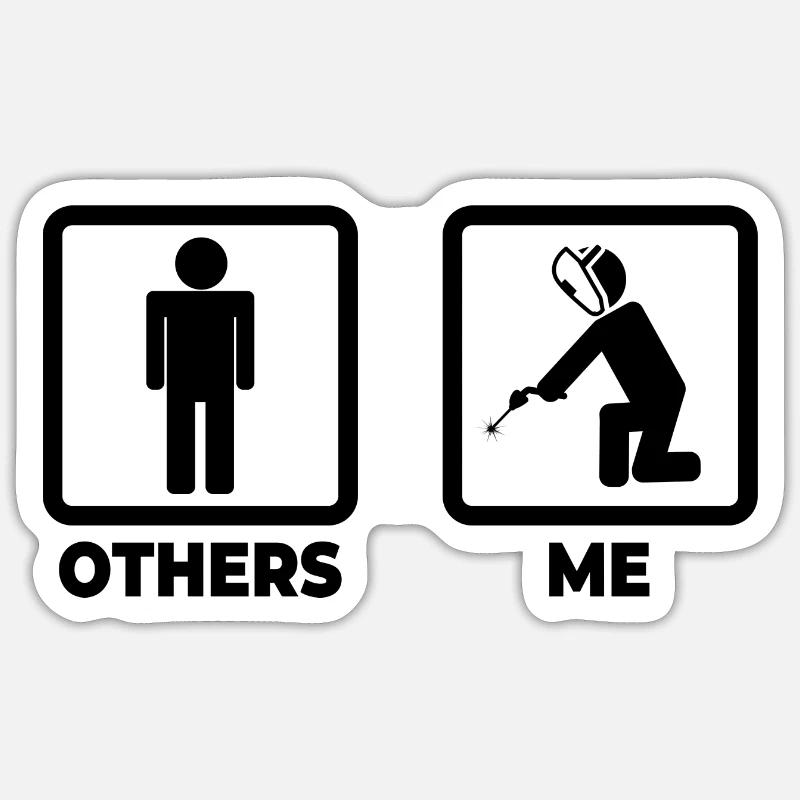 Welding stick figures Sticker size S (10 x 10 cm)