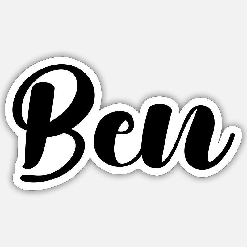 ben - Sticker Größe S (10 x 10 cm) - Mattweiß
