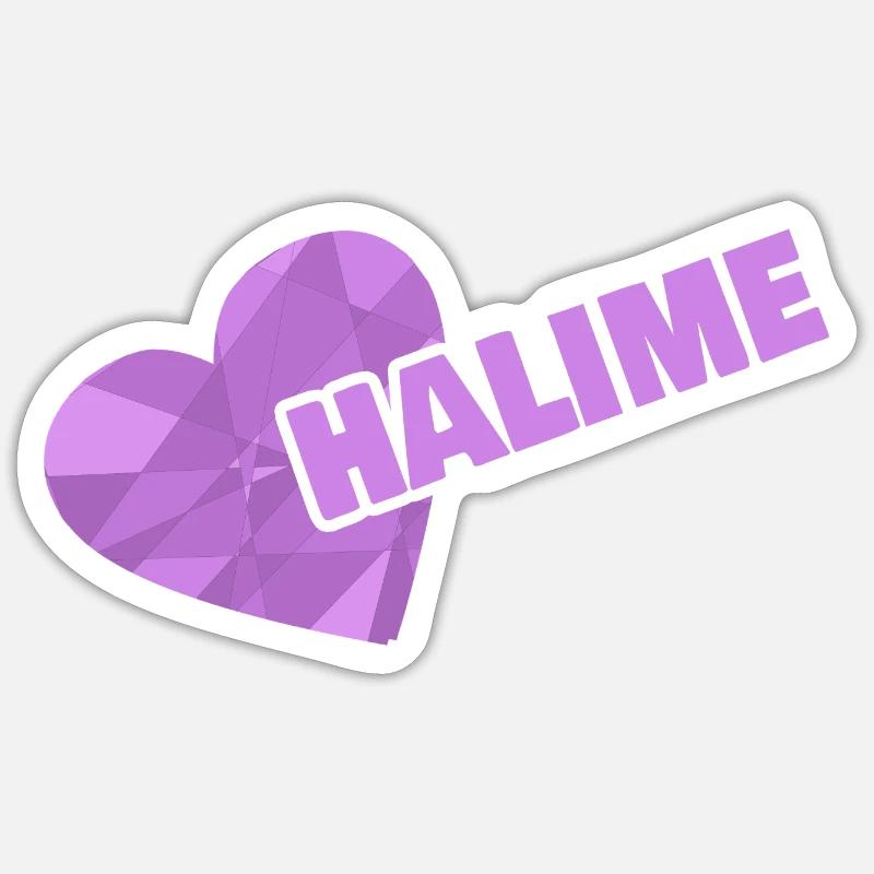 Princesse Halime - Sticker taille S (10 x 10 cm) - blanc mat