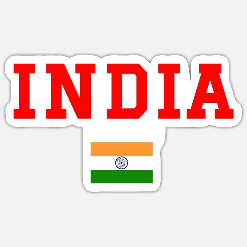 India - Sticker size S (10 x 10 cm) - white matte