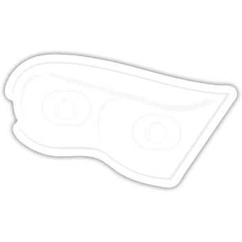 Phare Classe E droite - Sticker taille S (10 x 10 cm) - blanc mat - Devant