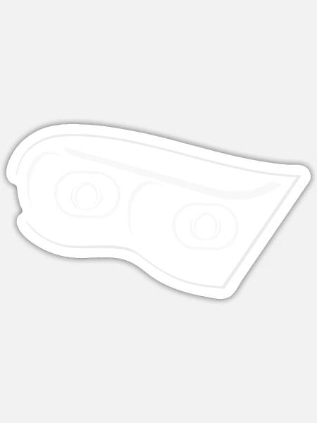 Scheinwerfer E Class rechts - Sticker Größe S (10 x 10 cm) - Mattweiß