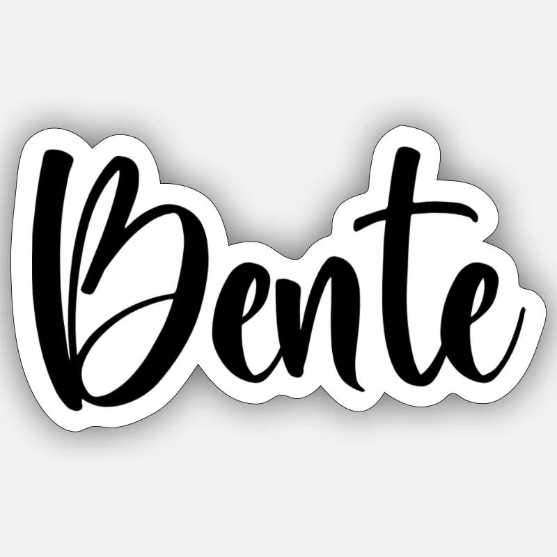 First name - Bente - Sticker size S (10 x 10 cm) - white matte