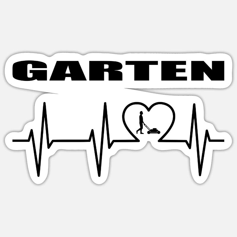 Garten - Sticker Größe S (10 x 10 cm) - Mattweiß
