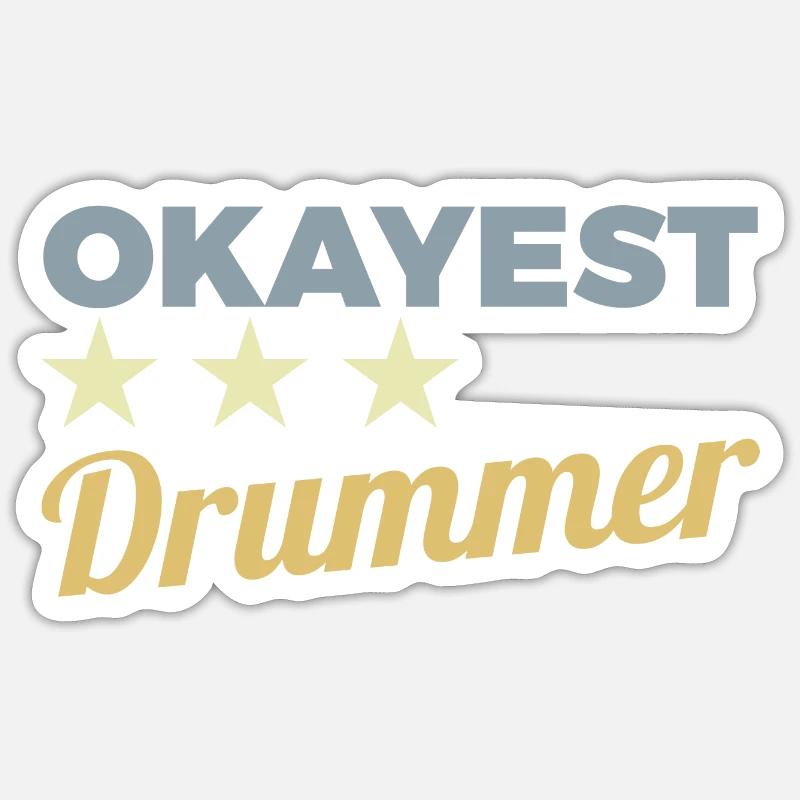 Average drummer Sticker size S (10 x 10 cm)