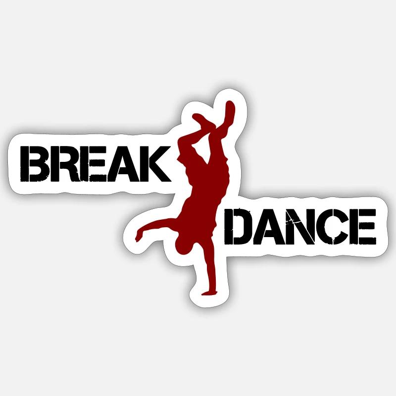 Break Dance - Sticker size S (10 x 10 cm) - white matte
