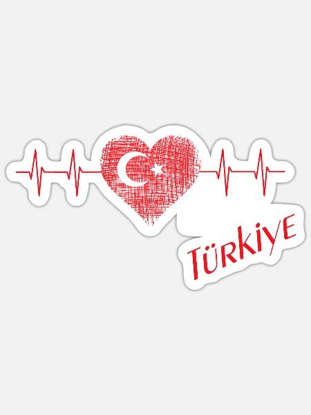 Turkiye - Sticker Größe S (10 x 10 cm) - Mattweiß