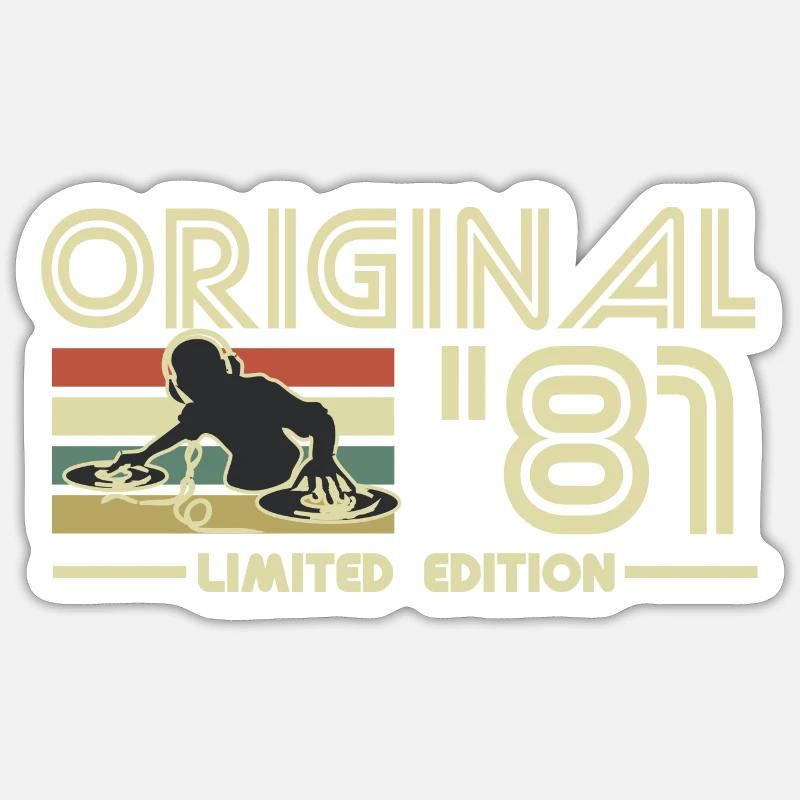 1981 - Sticker taille S (10 x 10 cm) - blanc mat