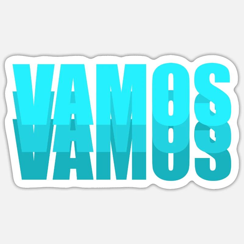 Vamos - Sticker taille S (10 x 10 cm) - blanc mat