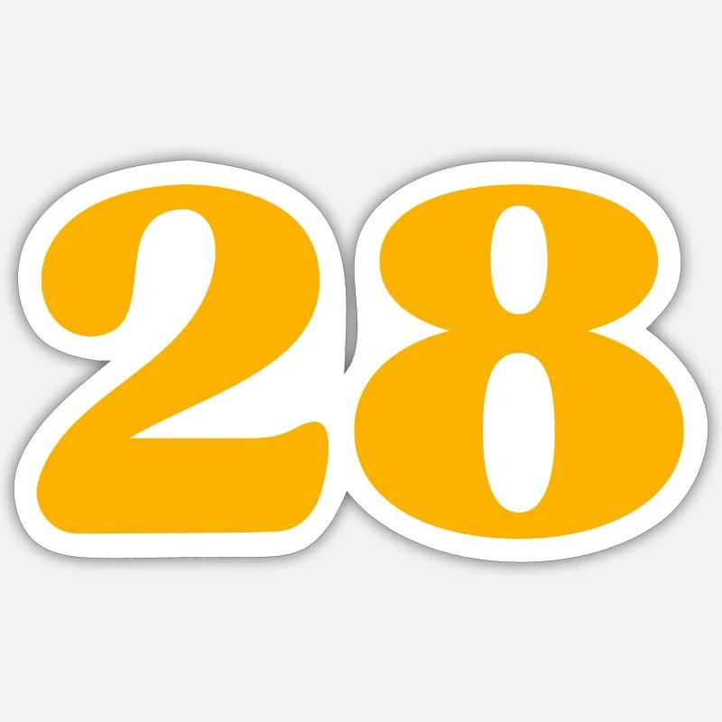 28 - Sticker size S (10 x 10 cm) - white matte