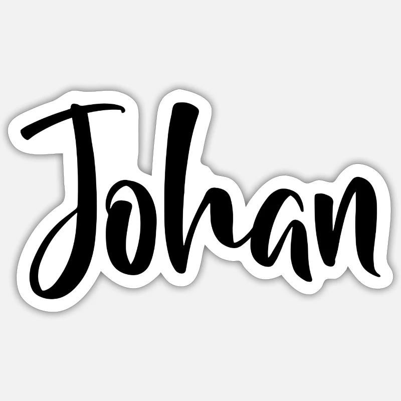 Name - Johan - Sticker size S (10 x 10 cm) - white matte