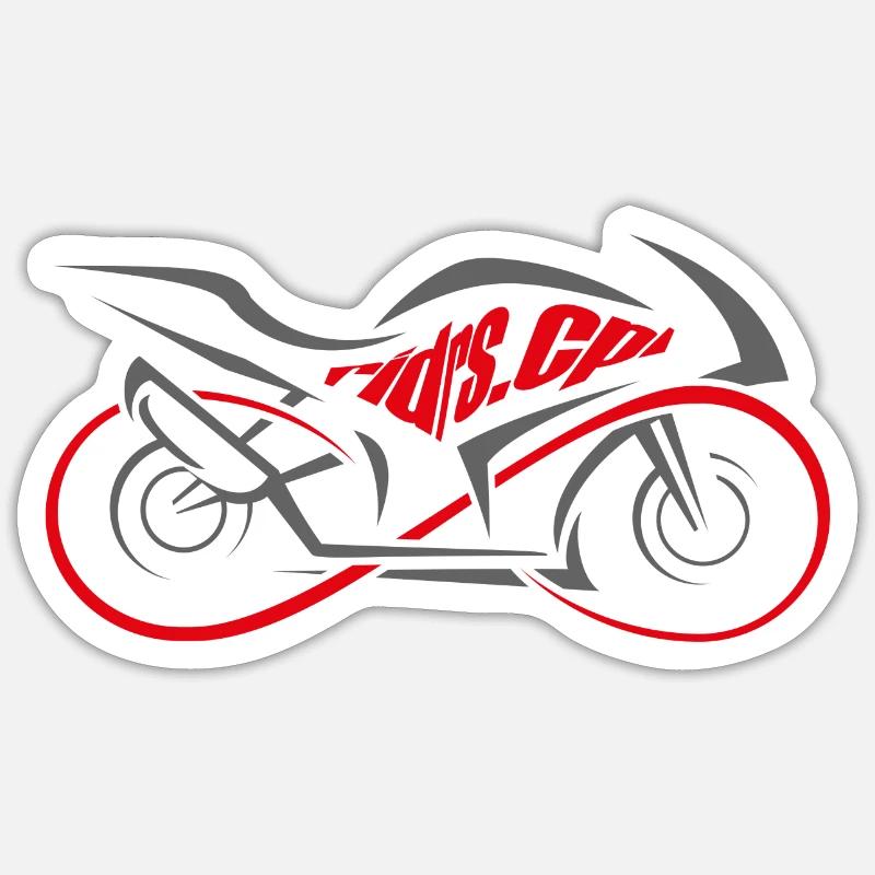 ridrs.cpl logo red grey - Sticker size S (10 x 10 cm) - white matte